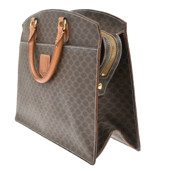 CELINE Logo Macadam Pattern Hand Bag PVC Leather GHW Made in Itay 83KB264 - Picture 2 of 15